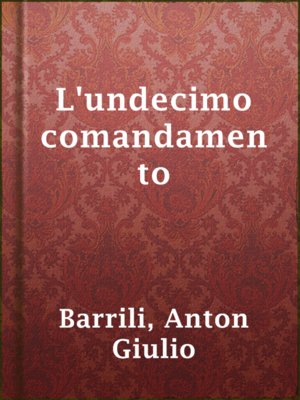cover image of L'undecimo comandamento